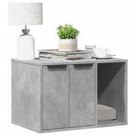 Katzensandkastenmöbel aus grauem Holz und Beton, 60x40x40 cm. von , Katzenmöbel - Ref: Foro24-857727, Preis: 51,96 €, Rabatt: %