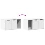 Cat litter box furniture made of white engineered wood, measuring 80x50x45 cm. by , Cat furniture - Ref: Foro24-857733, Price...