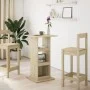 High bar table with storage in Sonoma oak wood, 60x60x102 cm by , Kitchen and dining tables - Ref: Foro24-854330, Price: 67,0...