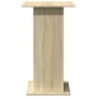 High bar table with storage in Sonoma oak wood, 60x60x102 cm by , Kitchen and dining tables - Ref: Foro24-854330, Price: 67,1...