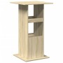 High bar table with storage in Sonoma oak wood, 60x60x102 cm by , Kitchen and dining tables - Ref: Foro24-854330, Price: 67,1...