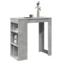 Tall bar table with gray wood and concrete shelves 102x50x103.5cm by , Kitchen and dining tables - Ref: Foro24-854358, Price:...