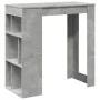 Tall bar table with gray wood and concrete shelves 102x50x103.5cm by , Kitchen and dining tables - Ref: Foro24-854358, Price:...