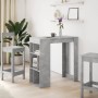 Tall bar table with gray wood and concrete shelves 102x50x103.5cm by , Kitchen and dining tables - Ref: Foro24-854358, Price:...