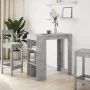 Tall bar table with gray wood and concrete shelves 102x50x103.5cm by , Kitchen and dining tables - Ref: Foro24-854358, Price:...