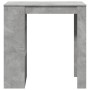 Hoher Bartisch mit Regalen aus grauem Holz und Beton, 102x50x103,5 cm. von , Küchen- und Esstische - Ref: Foro24-854358, Prei...