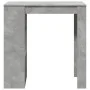 Tall bar table with gray wood and concrete shelves 102x50x103.5cm by , Kitchen and dining tables - Ref: Foro24-854358, Price:...
