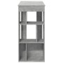 Hoher Bartisch mit Regalen aus grauem Holz und Beton, 102x50x103,5 cm. von , Küchen- und Esstische - Ref: Foro24-854358, Prei...