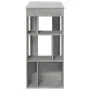 Tall bar table with gray wood and concrete shelves 102x50x103.5cm by , Kitchen and dining tables - Ref: Foro24-854358, Price:...
