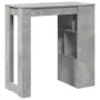 Tall bar table with gray wood and concrete shelves 102x50x103.5cm by , Kitchen and dining tables - Ref: Foro24-854358, Price:...