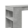 Hoher Bartisch mit Regalen aus grauem Holz und Beton, 102x50x103,5 cm. von , Küchen- und Esstische - Ref: Foro24-854358, Prei...