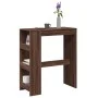 Tall bar table with oak brown shelves 90x40x103.5 cm by , Kitchen and dining tables - Ref: Foro24-854379, Price: 77,13 €, Dis...