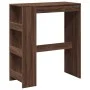 Tall bar table with oak brown shelves 90x40x103.5 cm by , Kitchen and dining tables - Ref: Foro24-854379, Price: 77,13 €, Dis...