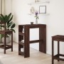 Hoher Bartisch mit Eichenregalen in Braun, 90x40x103,5 cm. von , Küchen- und Esstische - Ref: Foro24-854379, Preis: 78,49 €, ...
