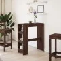 Tall bar table with oak brown shelves 90x40x103.5 cm by , Kitchen and dining tables - Ref: Foro24-854379, Price: 77,13 €, Dis...