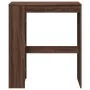 Tall bar table with oak brown shelves 90x40x103.5 cm by , Kitchen and dining tables - Ref: Foro24-854379, Price: 77,13 €, Dis...