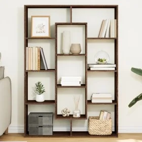 Engineered wood brown oak bookshelf 102x29x143 cm by , Bookcases and shelves - Ref: Foro24-3310304, Price: 105,19 €, Discount: %