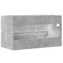 Wandschrank für Badezimmer aus Holzwerkstoff in Grau-Beton-Optik, 80x38,5x45cm. von , Badezimmermöbel - Ref: Foro24-856245, P...