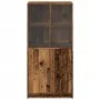 Sideboard with aged engineered wood doors 68x37x142 cm by , Sideboards - Ref: Foro24-3318722, Price: 136,96 €, Discount: %