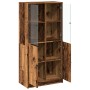 Sideboard mit Türen aus gealtertem Ingenieurholz 68x37x142 cm von , Sideboards - Ref: Foro24-3318722, Preis: 138,94 €, Rabatt: %