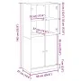 Sideboard mit Türen aus gealtertem Ingenieurholz 68x37x142 cm von , Sideboards - Ref: Foro24-3318722, Preis: 136,96 €, Rabatt: %