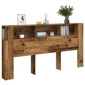 Aged engineered wood wardrobe headboard 200x18.5x102.5 cm by , Lockers and storage cabinets - Ref: Foro24-856886, Price: 108,...