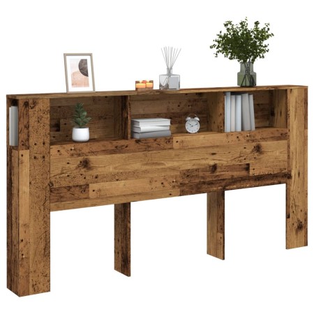 Aged engineered wood wardrobe headboard 200x18.5x102.5 cm by , Lockers and storage cabinets - Ref: Foro24-856886, Price: 111,...