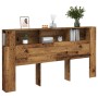Aged engineered wood wardrobe headboard 200x18.5x102.5 cm by , Lockers and storage cabinets - Ref: Foro24-856886, Price: 111,...