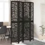4-panel solid Paulownia wood room divider screen in black. by , Room dividers - Ref: Foro24-358756, Price: 104,69 €, Discount: %