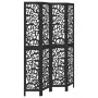 4-panel solid Paulownia wood room divider screen in black. by , Room dividers - Ref: Foro24-358756, Price: 104,69 €, Discount: %