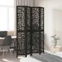 4-panel solid Paulownia wood room divider screen in black. by , Room dividers - Ref: Foro24-358756, Price: 104,69 €, Discount: %