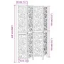 4-panel solid Paulownia wood room divider screen in black. by , Room dividers - Ref: Foro24-358756, Price: 104,69 €, Discount: %