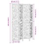 Biombo separador de 4 paneles madera maciza Paulownia negro de , Divisores de ambientes - Ref: Foro24-358756, Precio: 111,40 ...