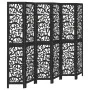 6-panel solid Paulownia wood room divider screen in black. by , Room dividers - Ref: Foro24-358763, Price: 170,85 €, Discount: %