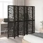 6-panel solid Paulownia wood room divider screen in black. by , Room dividers - Ref: Foro24-358763, Price: 170,85 €, Discount: %