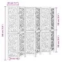 6-panel solid Paulownia wood room divider screen in black. by , Room dividers - Ref: Foro24-358763, Price: 170,85 €, Discount: %