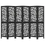 6-panel solid Paulownia wood room divider screen in black. by , Room dividers - Ref: Foro24-358761, Price: 150,33 €, Discount: %