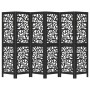 Biombo separador de 6 paneles madera maciza Paulownia negro de , Divisores de ambientes - Ref: Foro24-358761, Precio: 153,13 ...