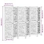 6-panel solid Paulownia wood room divider screen in black. by , Room dividers - Ref: Foro24-358761, Price: 150,33 €, Discount: %