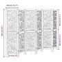 Biombo separador de 6 paneles madera maciza Paulownia negro de , Divisores de ambientes - Ref: Foro24-358761, Precio: 153,13 ...