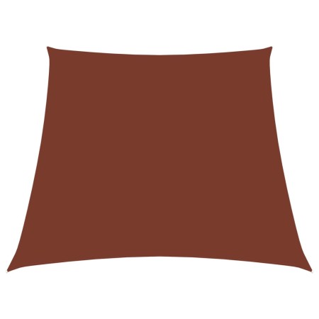 Toldo de vela trapezoidal de tela oxford terracota 2/4x3 m