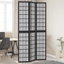 Three-panel solid Paulownia wood room divider screen in black. by , Room dividers - Ref: Foro24-358768, Price: 108,68 €, Disc...