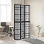 Three-panel solid Paulownia wood room divider screen in black. by , Room dividers - Ref: Foro24-358768, Price: 96,41 €, Disco...