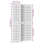 Three-panel solid Paulownia wood room divider screen in black. by , Room dividers - Ref: Foro24-358768, Price: 108,68 €, Disc...