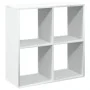 Weißes Holzregal Raumteiler 69,5x29x69,5 cm von , Bücherregale und Regale - Ref: Foro24-858003, Preis: 43,58 €, Rabatt: %