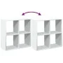 Weißes Holzregal Raumteiler 69,5x29x69,5 cm von , Bücherregale und Regale - Ref: Foro24-858003, Preis: 43,58 €, Rabatt: %