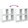 Weißes Holzregal Raumteiler 69,5x29x69,5 cm von , Bücherregale und Regale - Ref: Foro24-858003, Preis: 44,35 €, Rabatt: %