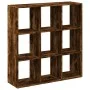 Smoked oak wood divider bookcase 102x29x103.5 cm by , Bookcases and shelves - Ref: Foro24-858043, Price: 75,19 €, Discount: %