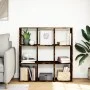 Smoked oak wood divider bookcase 102x29x103.5 cm by , Bookcases and shelves - Ref: Foro24-858043, Price: 75,19 €, Discount: %