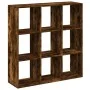 Smoked oak wood divider bookcase 102x29x103.5 cm by , Bookcases and shelves - Ref: Foro24-858043, Price: 75,19 €, Discount: %